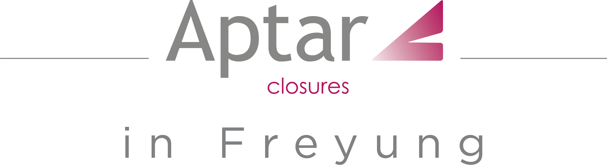 Logo von Aptar Closures mit dem Schriftzug in Freyung.
